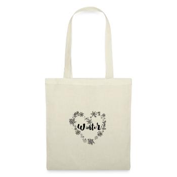 J’aime l’hiver, la neige, le froid et le bonhomme de neige - Sac en tissu - nature - Devant