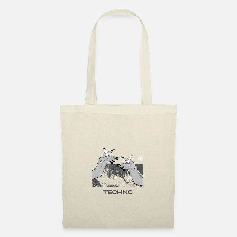 dancing techno hands - Stoffbeutel - Natur