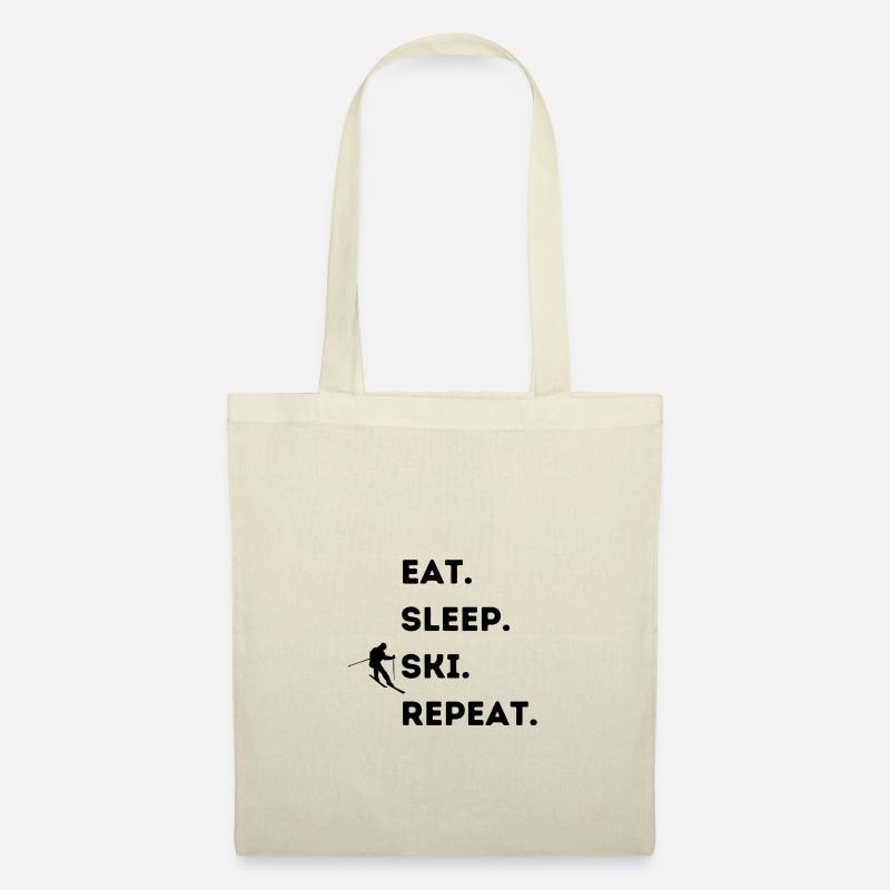 Eat. Sleep. Ski. Repeat. - Stoffbeutel - Natur