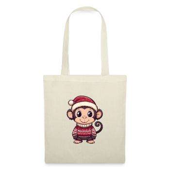 Monkey Christmas Comic - Tote Bag - nature - Front