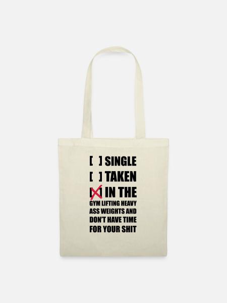 Fitness Single - Stoffbeutel - Natur