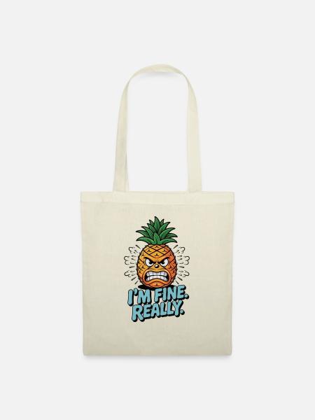 Sarkasmus mit Ananas - Ich bin okay. Echt jetzt! - Stoffbeutel - Natur