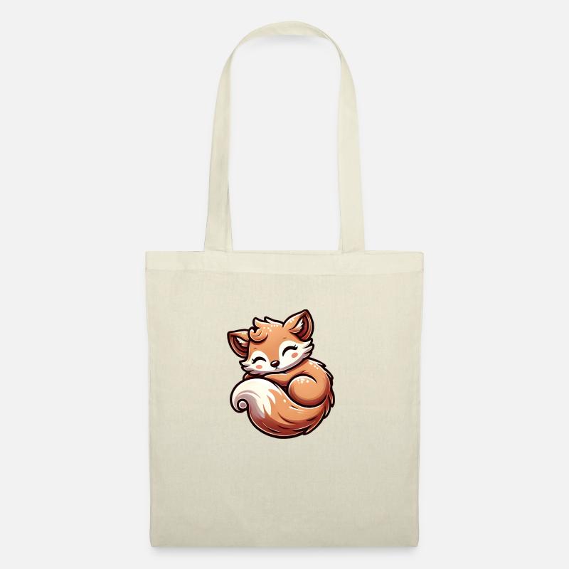 Cute Fox Charm 🦊✨ - Stoffbeutel - Natur