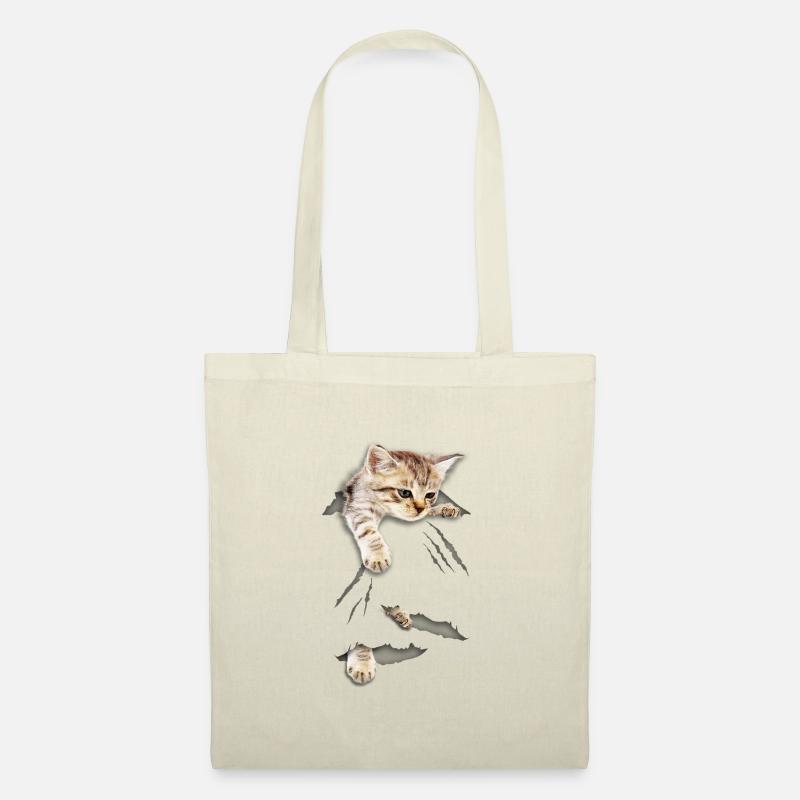 cat tear - Stoffbeutel - Natur