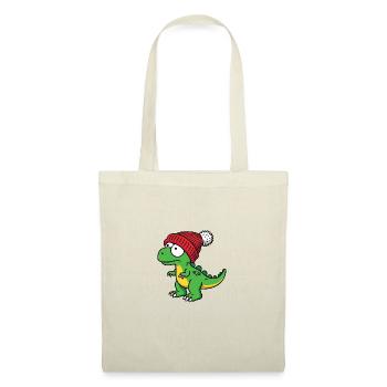Bonnet T-Rex Baby Dino dinosaure vert - Sac en tissu - nature - Devant