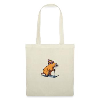 Comic Capybara Bonnet de ski Moniteur de ski Descente - Sac en tissu - nature - Devant