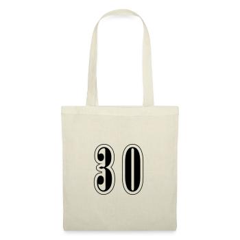 30 Zahl symbol - Stoffbeutel - Natur - Vorne
