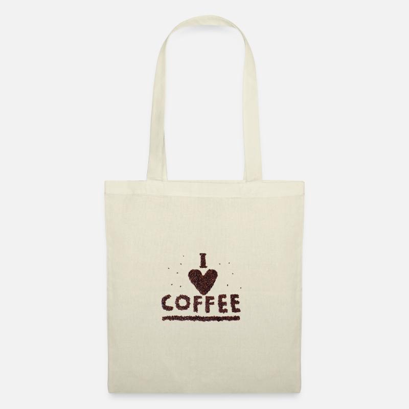 Kaffeeliebe - I LOVE COFFEE - Stoffbeutel - Natur