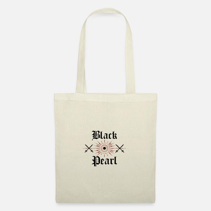 Black Pearl, Geschenkidee, ,Fluch der Karibik - Stoffbeutel - Natur