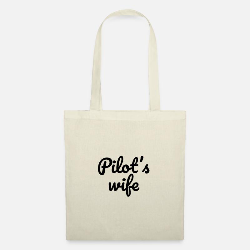 Pilots wife | Pilotenfrau | Nicht ansprechen - Stoffbeutel - Natur