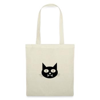 Halloween vampire cat with canines - Tote Bag - nature - Front