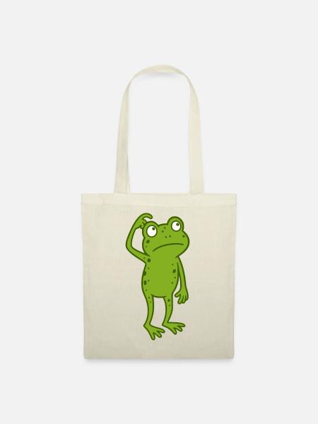 Frosch verwirrt  - Stoffbeutel - Natur