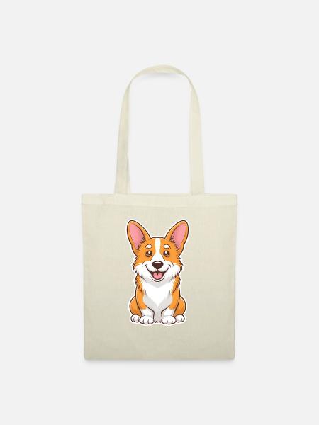 Corgi - Stoffbeutel - Natur