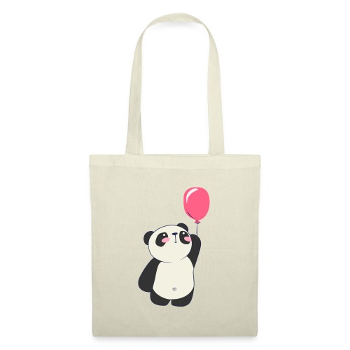 Panda mit Luftballon - Stoffbeutel