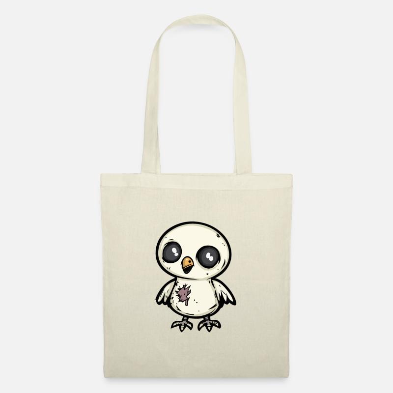 Taube Vogel Halloween Comic Lustig - Stoffbeutel - Natur