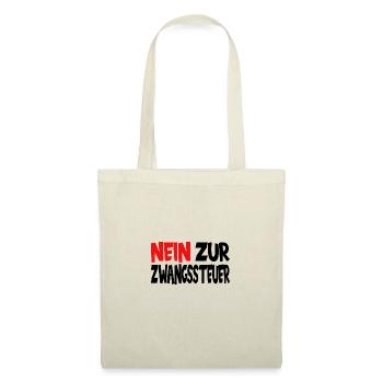 Nein zur Zwangssteuer - Stoffbeutel - Natur - Vorne