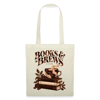 Books & Brews Club - Stoffbeutel - Natur - Vorne