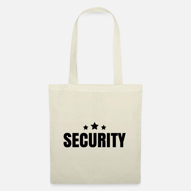 Sicherheit Wachmann Security Sicherheitsdienst - Stoffbeutel - Natur