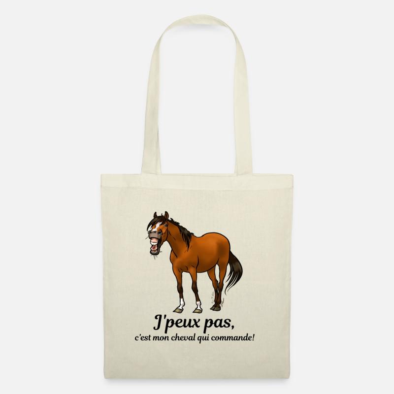 Mon cheval commande - Sac en tissu - nature