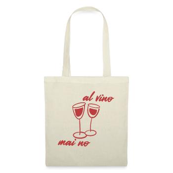 Al Vino Mai No - Stoffbeutel - Natur - Vorne