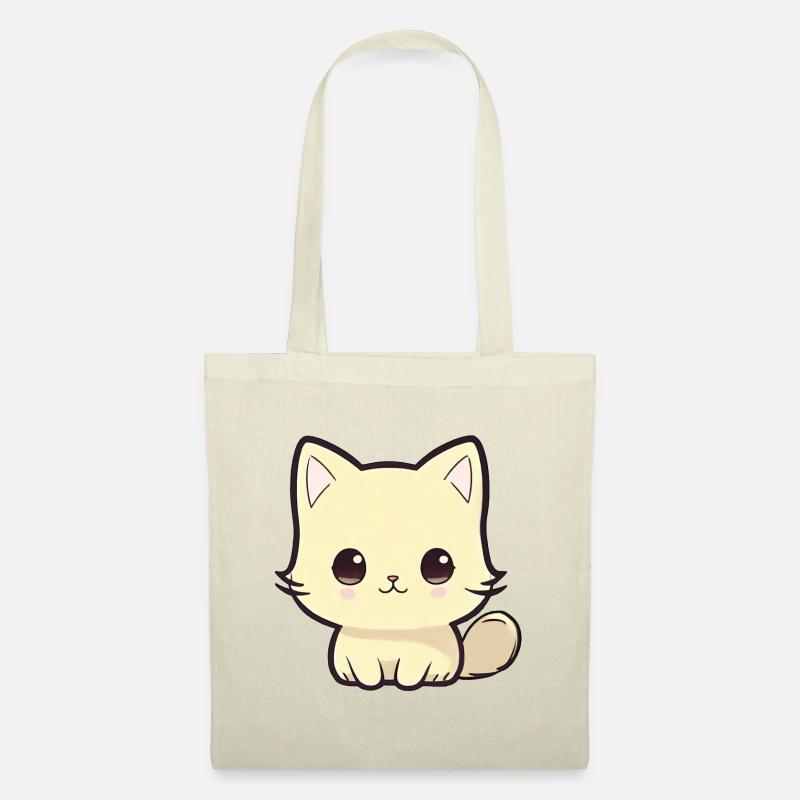 chat chibi - Sac en tissu - nature