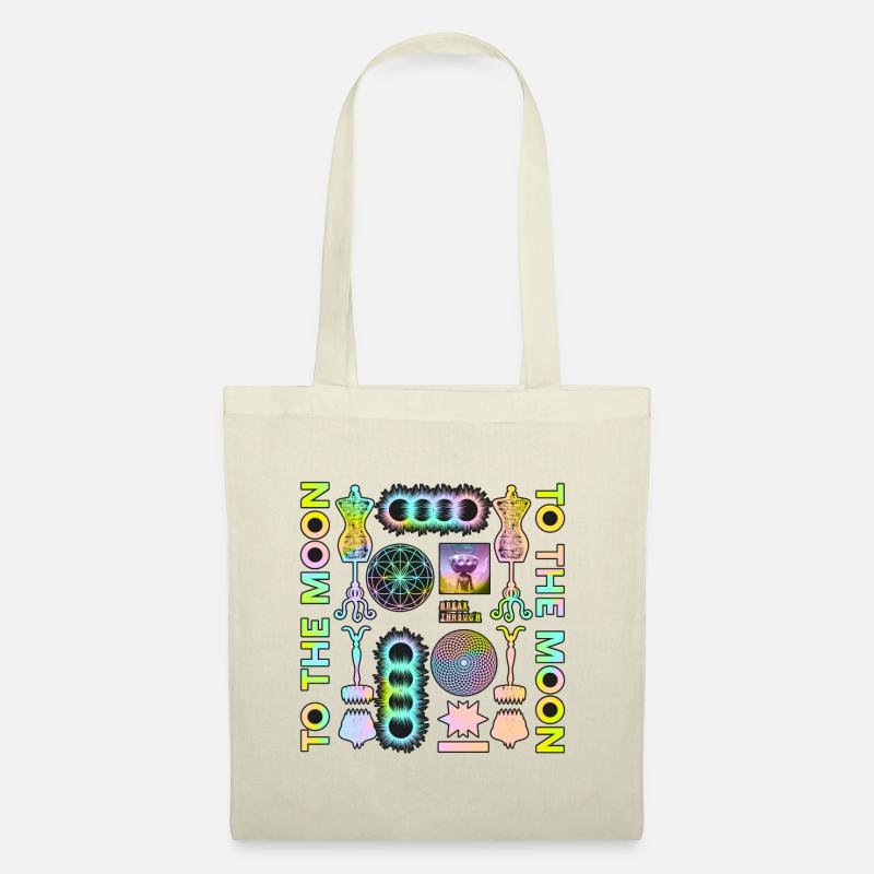 To the Moon - Krypto Spruch - Rainbow Optik - Stoffbeutel - Natur