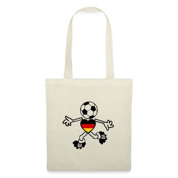 Der deutsche Fußball Spieler - Stoffbeutel - Natur - Vorne