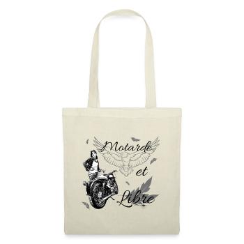 Motarde et Libre comme un aigle - Sac en tissu - nature - Devant