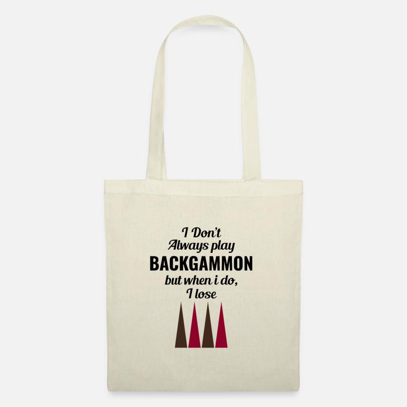 Backgammon Spieler Brettspiel lustige Sprüche Geschenk - Stoffbeutel - Natur