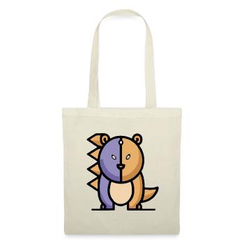 Drôle de dessin animé Dragon Bear - Sac en tissu - nature - Devant