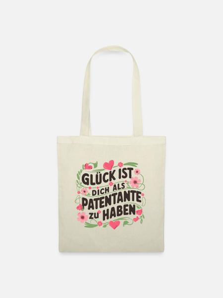 Patentante Geschenk - Stoffbeutel - Natur