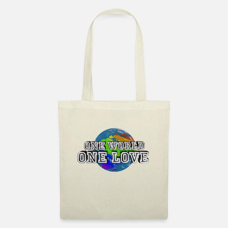 One World - One Love - Stoffbeutel - Natur