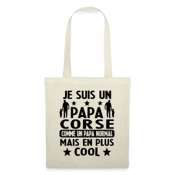 Papa Corse Plus Cool Cadeau - Sac en tissu - nature - Devant