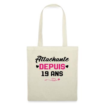 Femme Cadeau Anniversaire 19 ans Fille Humour - Sac en tissu - nature - Devant