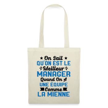 Meilleur Chef a une équipe comme la mienne - Sac en tissu - nature - Devant