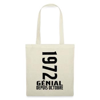 Génial(e) Depuis Octobre 1972 - Sac en tissu - nature - Devant