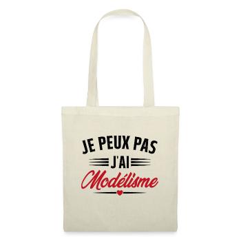 Je Peux Pas J'ai Modélisme - Sac en tissu - nature - Devant