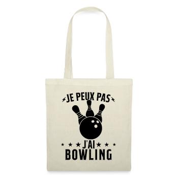 Je Peux Pas J'ai Bowling - Sac en tissu - nature - Devant