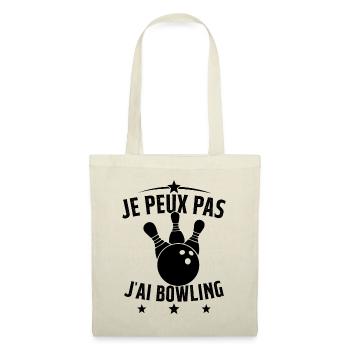 Je Peux Pas J'ai Bowling - Sac en tissu - nature - Devant