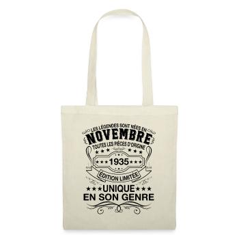 Les Légendes Sont Nées En Novembre 1935 Cadeau - Sac en tissu - nature - Devant