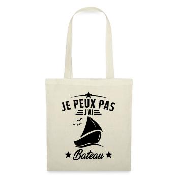 I can't I have Boat Humor Gift - Tote Bag - nature - Front