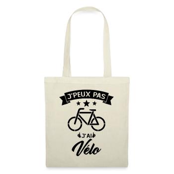 Je Peux Pas J Ai Vélo - Sac en tissu - nature - Devant