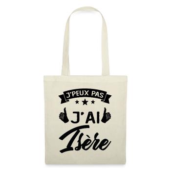 Je Peux Pas j'ai Isère (38) Originaire Cadeau - Sac en tissu - nature - Devant