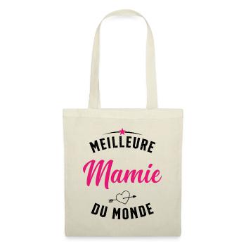 Meilleure Mamie Du Monde Humour Cadeau - Sac en tissu - nature - Devant