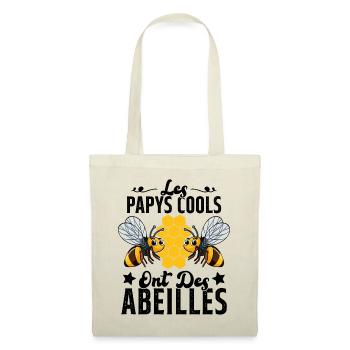 Les Papys Cools Ont Des Abeilles Cadeau Apiculteur - Sac en tissu - nature - Devant