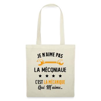 C'est la Mécanique Qui M'aime Cadeau Humour - Sac en tissu - nature - Devant