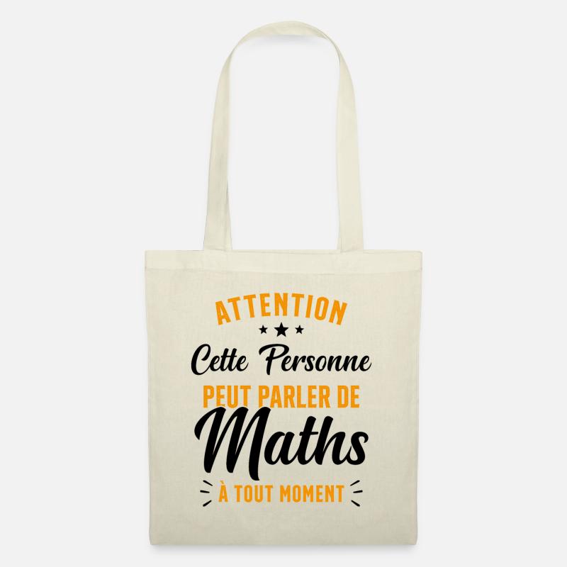Prof de Maths Mathématique Cadeau Mathématicien - Sac en tissu - nature