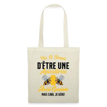 Si Simple D'être Une Apicultrice Géniale Citation - Sac en tissu - nature - Devant