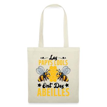 Les Papys Cools Ont Des Abeilles Cadeau Apiculteur - Sac en tissu - nature - Devant