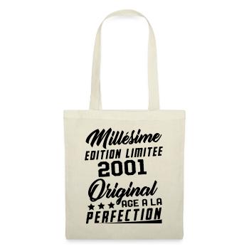 Millésime 2001 Original Cadeau D'anniversaire - Sac en tissu - nature - Devant